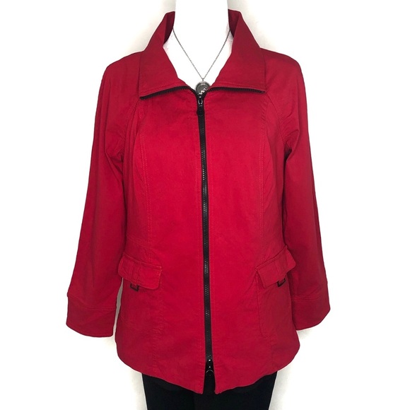 Cheryl Nash Windridge Jacket Women’s Zip Front Red Medium M - Picture 3 of 14